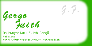 gergo fuith business card